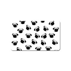 Pug Dog Pattern Magnet (name Card) by Valentinaart