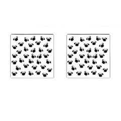 Pug Dog Pattern Cufflinks (square) by Valentinaart