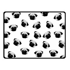 Pug Dog Pattern Fleece Blanket (small)