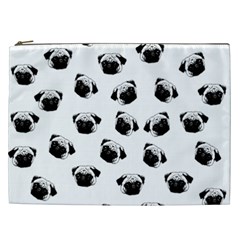 Pug Dog Pattern Cosmetic Bag (xxl)  by Valentinaart