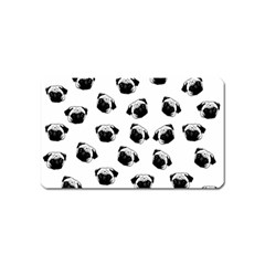 Pug Dog Pattern Magnet (name Card) by Valentinaart