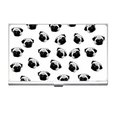 Pug Dog Pattern Business Card Holders by Valentinaart