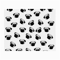 Pug Dog Pattern Small Glasses Cloth by Valentinaart