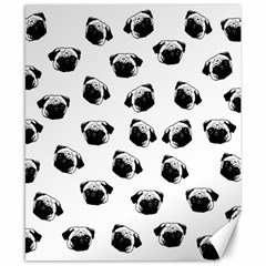 Pug Dog Pattern Canvas 8  X 10  by Valentinaart