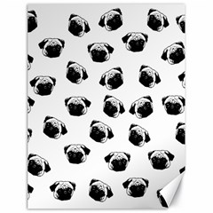 Pug Dog Pattern Canvas 18  X 24   by Valentinaart