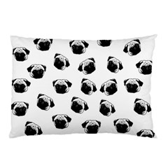 Pug Dog Pattern Pillow Case by Valentinaart