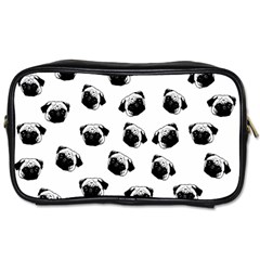 Pug Dog Pattern Toiletries Bags 2-side by Valentinaart