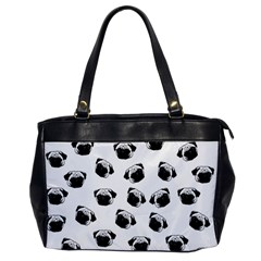 Pug Dog Pattern Office Handbags by Valentinaart