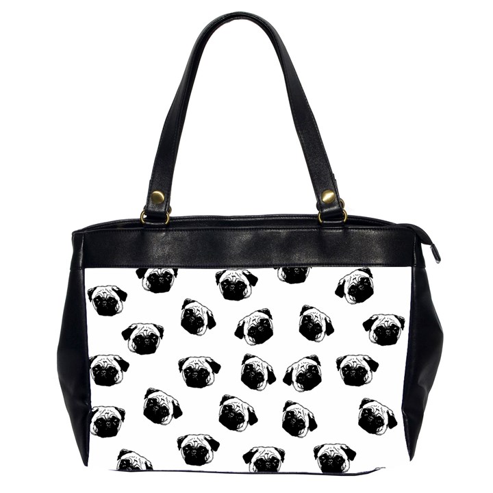 Pug dog pattern Office Handbags (2 Sides) 