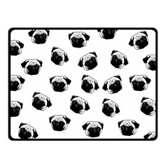 Pug Dog Pattern Fleece Blanket (small) by Valentinaart