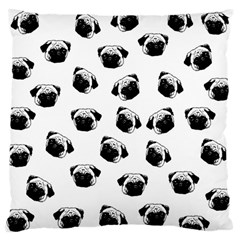 Pug Dog Pattern Large Cushion Case (one Side) by Valentinaart