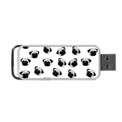 Pug Dog Pattern Portable Usb Flash (two Sides) by Valentinaart