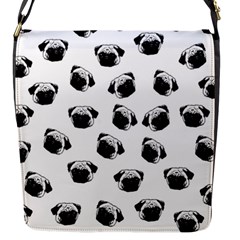 Pug Dog Pattern Flap Messenger Bag (s) by Valentinaart