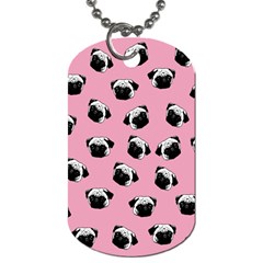 Pug Dog Pattern Dog Tag (two Sides) by Valentinaart