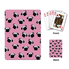 Pug Dog Pattern Playing Card by Valentinaart