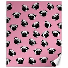 Pug Dog Pattern Canvas 8  X 10  by Valentinaart