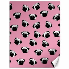 Pug Dog Pattern Canvas 36  X 48   by Valentinaart