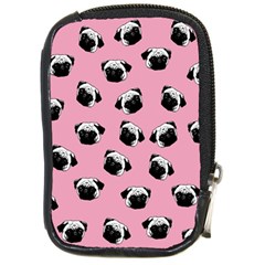 Pug Dog Pattern Compact Camera Cases by Valentinaart