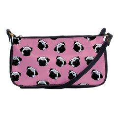 Pug Dog Pattern Shoulder Clutch Bags by Valentinaart