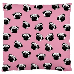 Pug Dog Pattern Large Cushion Case (two Sides) by Valentinaart