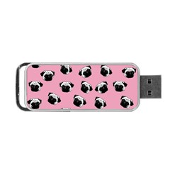 Pug Dog Pattern Portable Usb Flash (one Side) by Valentinaart