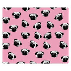 Pug Dog Pattern Double Sided Flano Blanket (small)  by Valentinaart