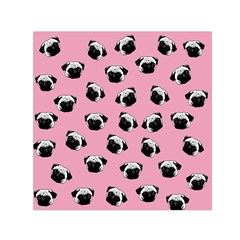 Pug Dog Pattern Small Satin Scarf (square) by Valentinaart