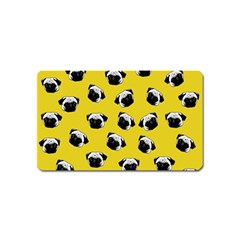 Pug Dog Pattern Magnet (name Card) by Valentinaart