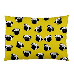 Pug Dog Pattern Pillow Case by Valentinaart