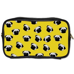 Pug Dog Pattern Toiletries Bags by Valentinaart