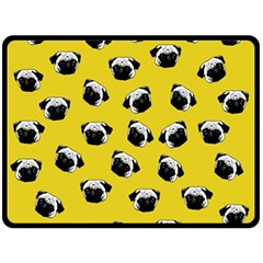 Pug Dog Pattern Fleece Blanket (large)  by Valentinaart