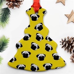 Pug Dog Pattern Ornament (christmas Tree)  by Valentinaart