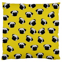 Pug Dog Pattern Large Cushion Case (one Side) by Valentinaart