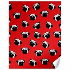 Pug Dog Pattern Canvas 12  X 16   by Valentinaart