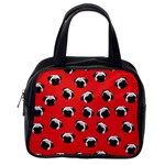 Pug dog pattern Classic Handbags (2 Sides) Back