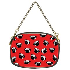 Pug Dog Pattern Chain Purses (one Side)  by Valentinaart