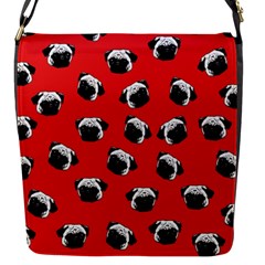 Pug Dog Pattern Flap Messenger Bag (s) by Valentinaart