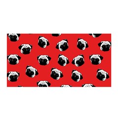 Pug Dog Pattern Satin Wrap by Valentinaart