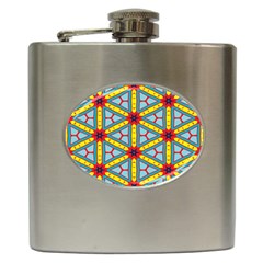 Stars Pattern        Hip Flask (6 Oz) by LalyLauraFLM