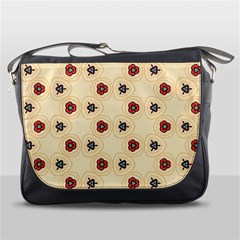 Orange Flowers Pattern         Messenger Bag by LalyLauraFLM