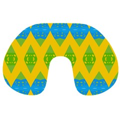 Rhombus Pattern           Travel Neck Pillow by LalyLauraFLM