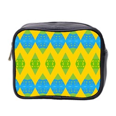 Rhombus Pattern           Mini Toiletries Bag (two Sides) by LalyLauraFLM