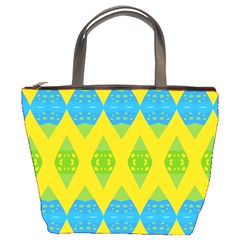 Rhombus Pattern      Bucket Bag by LalyLauraFLM