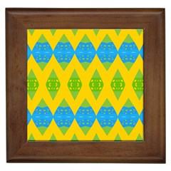 Rhombus Pattern           Framed Tile by LalyLauraFLM