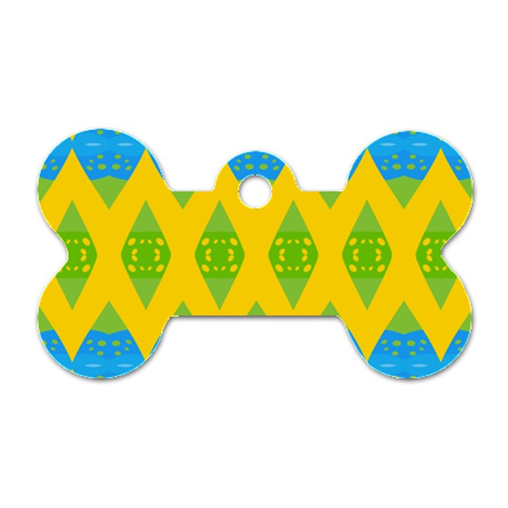 Rhombus pattern           Dog Tag Bone (One Side)