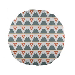 Triangles And Other Shapes     Standard 15  Premium Flano Round Cushion by LalyLauraFLM