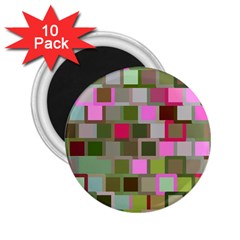 Color Square Tiles Random Effect 2 25  Magnets (10 Pack)  by Nexatart