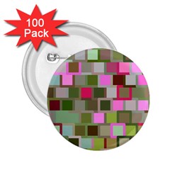 Color Square Tiles Random Effect 2 25  Buttons (100 Pack)  by Nexatart