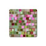 Color Square Tiles Random Effect Square Magnet Front