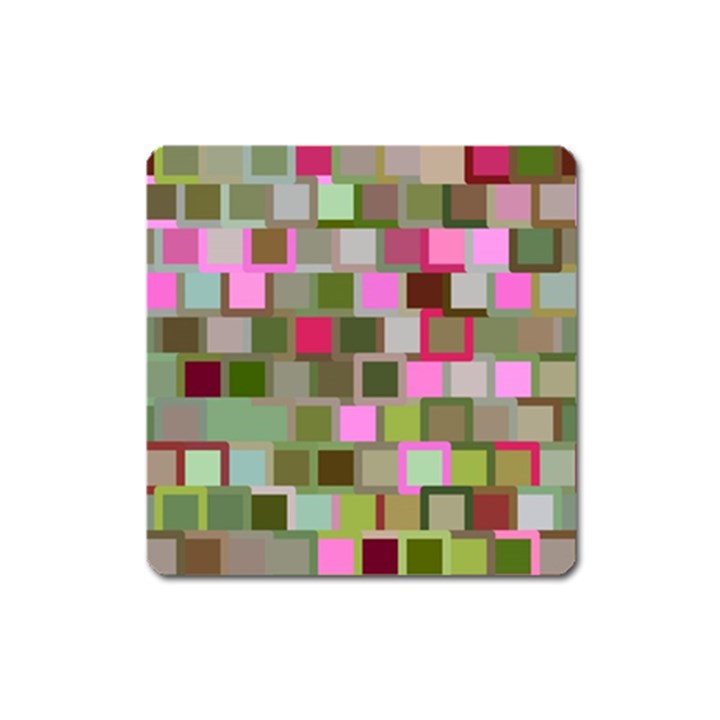 Color Square Tiles Random Effect Square Magnet